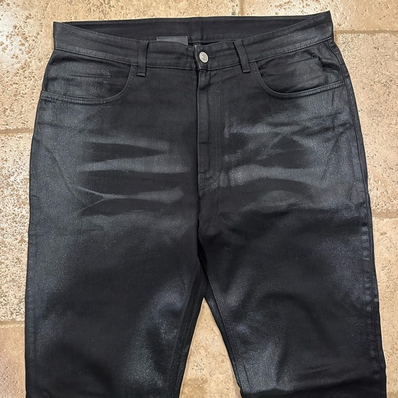 Givenchy x Matthew Williams Wax Coated Shiny Black Denim - Picture 3 of 13